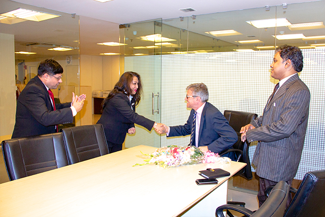 A very warm handshake with Ms. Sukanya Dutta  (Director of Operations)